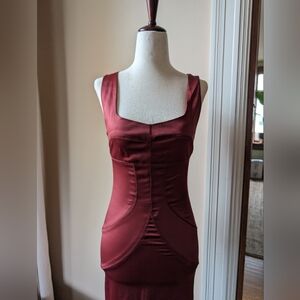 Just Cavalli Red Wine Pencil Dress, Size IT40